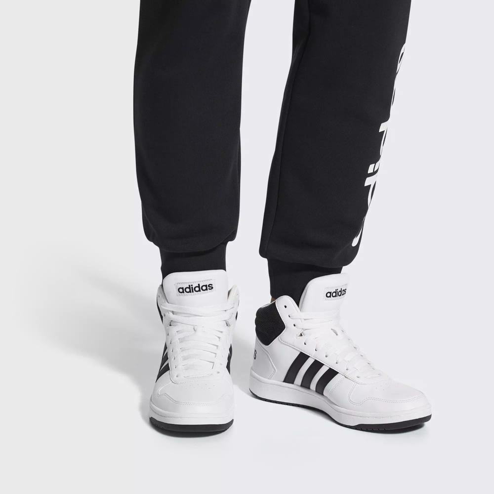 Adidas Hoops 2.0 Mid Tenis Blancos Para Hombre (MX-85880)